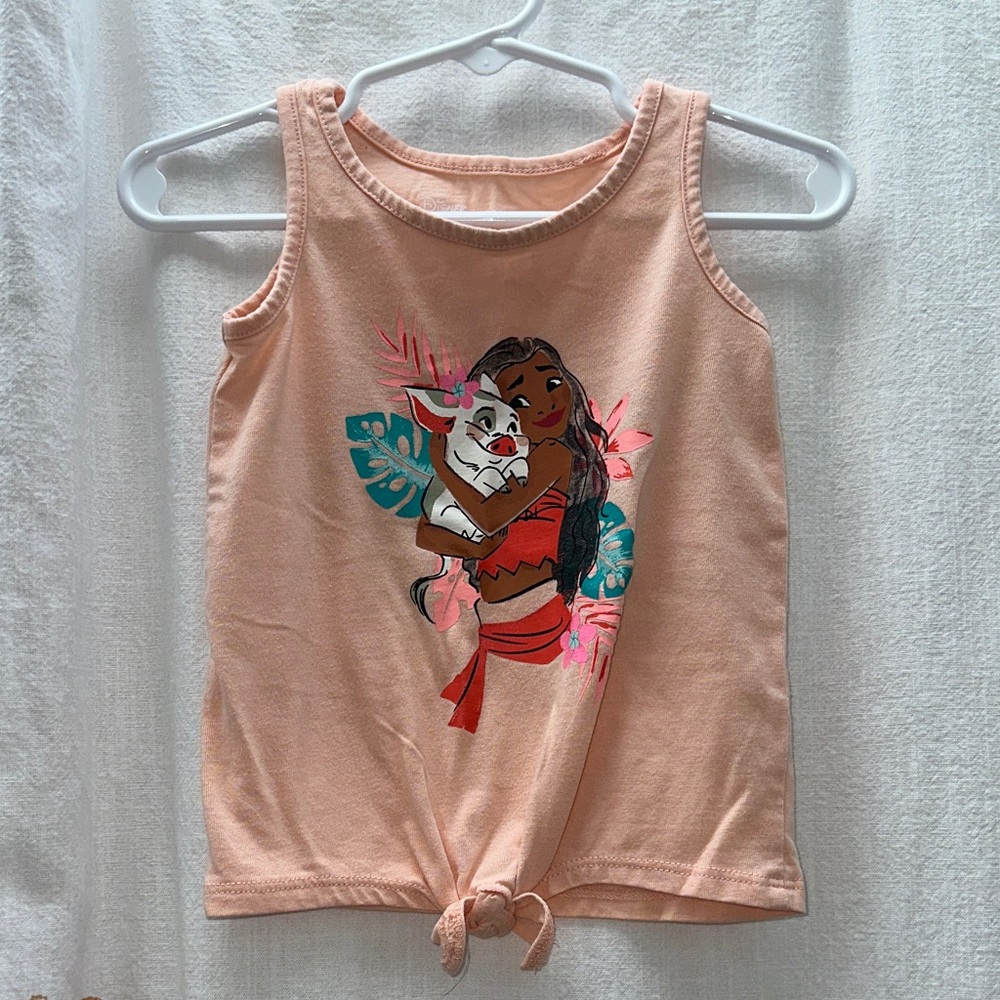 Disney Coral Tank Top with Moana Design